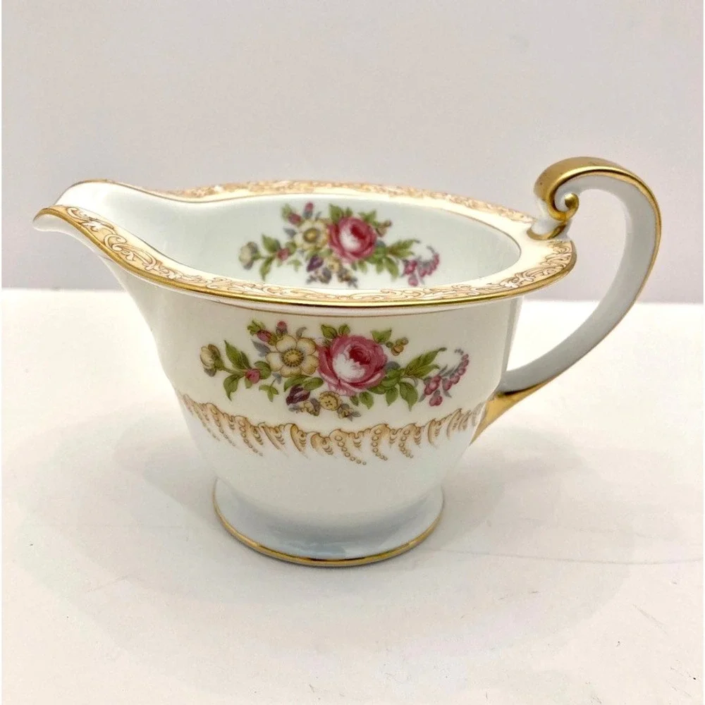 VTG‎ Noritake Lavegas 620 Creamer Japan Flower Design Gold Rim